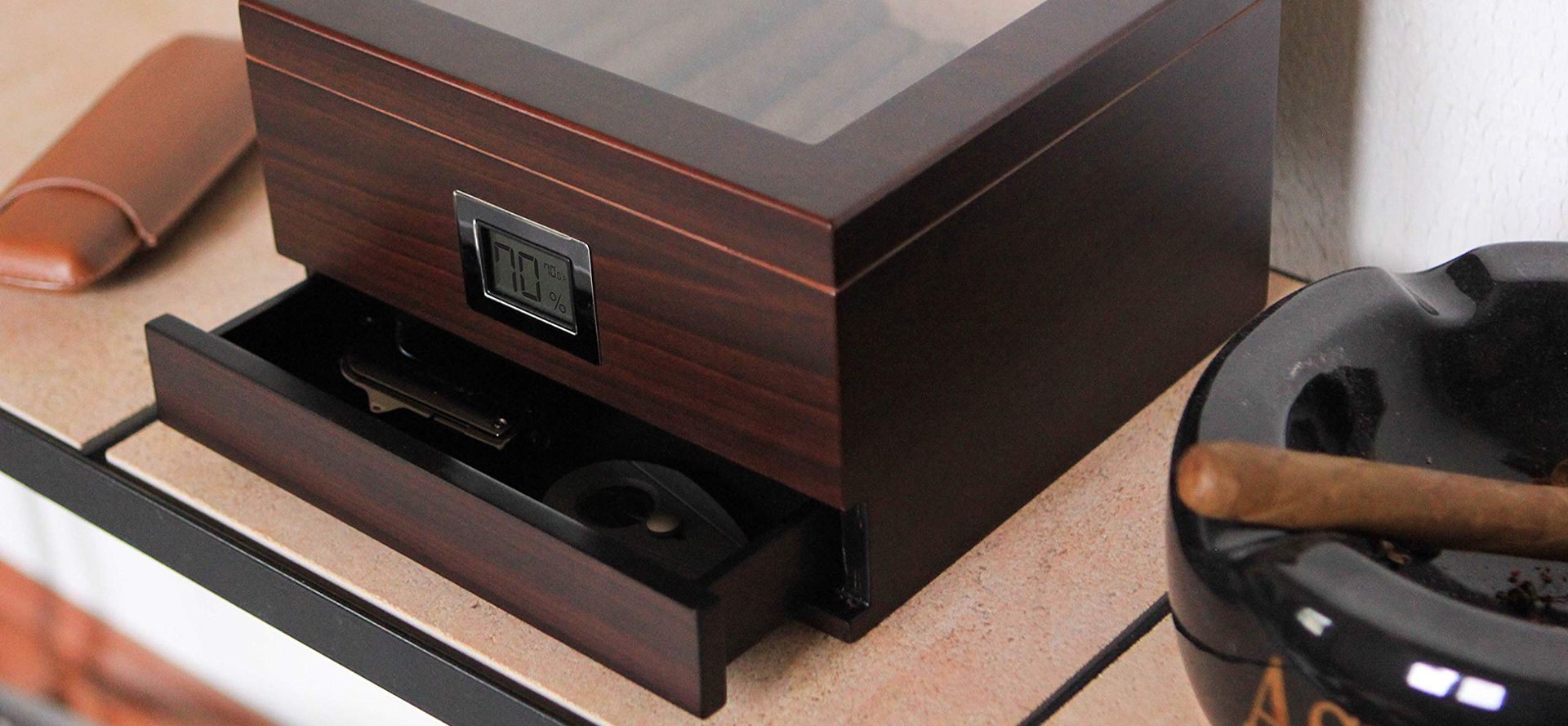 Electric Humidor On Table.